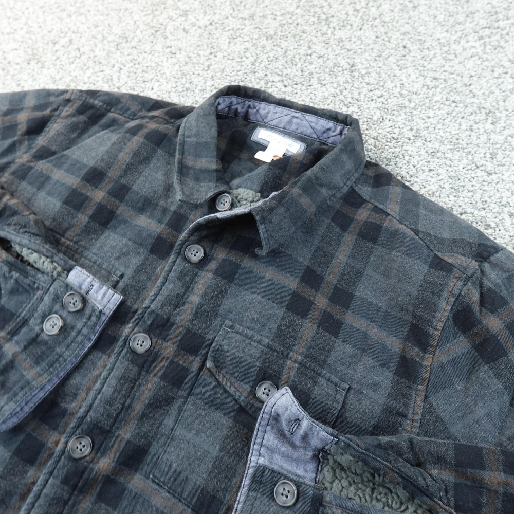 Carbon2cobalt Jacket Mens XL Gray Plaid Sherpa Lined Jacket Shacket Coat Outdoor